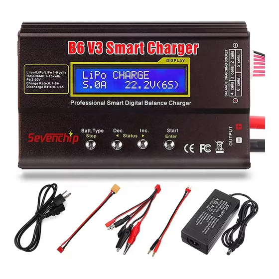IMAX B6 V3 80W 6A Battery Charger LiHv Lipo NiMh Li-ion Ni-Cd Digital RC Balance Charger Discharger 15V 6A Adapter Power Supply